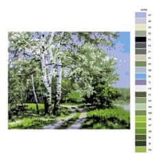 Malujsi Maľovanie podľa čísel - Obrovská breza - 50x40 cm, plátno vypnuté na rám