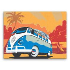 Malujsi Maľovanie podľa čísel - S VW na cestách - 80x60 cm, plátno vypnuté na rám
