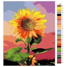 Malujsi Maľovanie podľa čísel - V žiari slnečnice - 80x100 cm, plátno vypnuté na rám