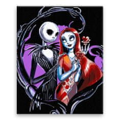 Malujsi Maľovanie podľa čísel - Jack a Sally - 80x100 cm, bez dreveného rámu