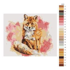 Malujsi Maľovanie podľa čísel - Líška s huňatým chvostom - 100x80 cm, plátno vypnuté na rám