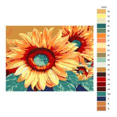 Malujsi Maľovanie podľa čísel - V horúčave slnečnice - 80x60 cm, plátno vypnuté na rám