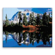 Malujsi Maľovanie podľa čísel - Horské jazero - 100x80 cm, plátno vypnuté na rám