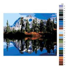 Malujsi Maľovanie podľa čísel - Horské jazero - 100x80 cm, plátno vypnuté na rám