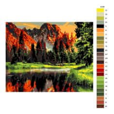 Malujsi Maľovanie podľa čísel - Horská roklina - 100x80 cm, plátno vypnuté na rám