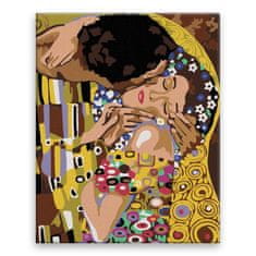 Malujsi Maľovanie podľa čísel - Bozk - Gustav Klimt - 80x100 cm, bez dreveného rámu