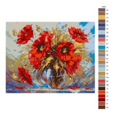 Malujsi Maľovanie podľa čísel - Váza s makmi - 100x80 cm, plátno vypnuté na rám