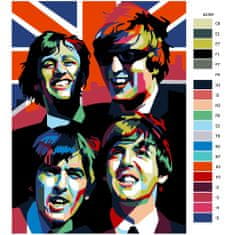 Malujsi Maľovanie podľa čísel - The Beatles 02 - 60x80 cm, plátno vypnuté na rám