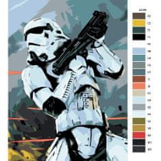 Malujsi Maľovanie podľa čísel - Stormtrooper - 80x120 cm, bez dreveného rámu