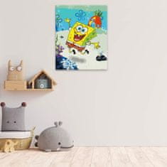 Malujsi Maľovanie podľa čísel - SpongeBob - 80x100 cm, bez dreveného rámu