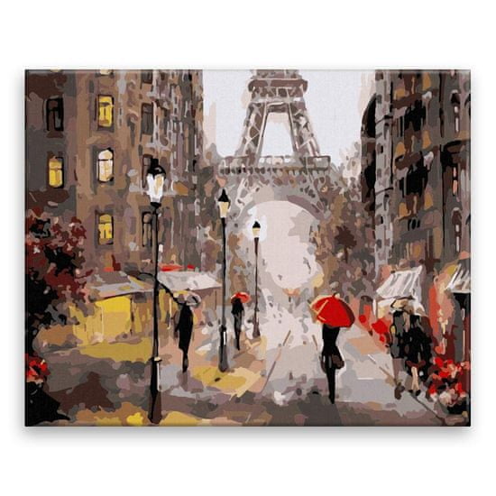 Malujsi Maľovanie podľa čísel - Ulice Paríža - 100x80 cm, plátno vypnuté na rám
