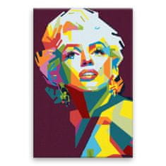 Malujsi Maľovanie podľa čísel - Marilyn Monroe 04 - 80x120 cm, bez dreveného rámu