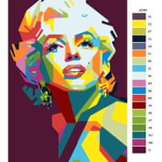 Malujsi Maľovanie podľa čísel - Marilyn Monroe 04 - 80x120 cm, bez dreveného rámu