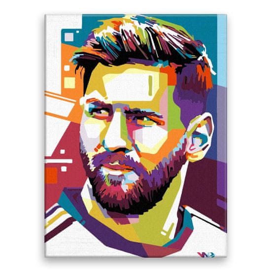 Malujsi Maľovanie podľa čísel - Messi 01 - 60x80 cm, plátno vypnuté na rám