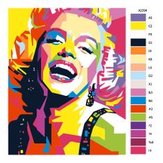 Malujsi Maľovanie podľa čísel - Marilyn Monroe 03 - 40x50 cm, plátno vypnuté na rám