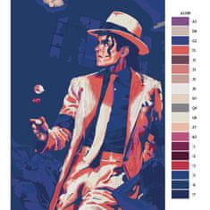 Malujsi Maľovanie podľa čísel - Michael Jackson 02 - 80x120 cm, bez dreveného rámu