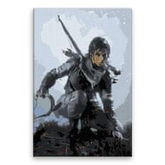 Malujsi Maľovanie podľa čísel - Lara Croft 02 - 80x120 cm, bez dreveného rámu