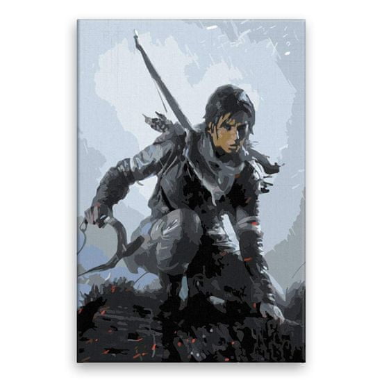 Malujsi Maľovanie podľa čísel - Lara Croft 02 - 40x60 cm, bez dreveného rámu