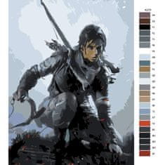 Malujsi Maľovanie podľa čísel - Lara Croft 02 - 80x120 cm, bez dreveného rámu