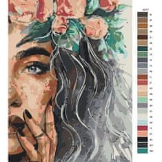 Malujsi Maľovanie podľa čísel - Kvety vo vlasoch - 80x120 cm, bez dreveného rámu