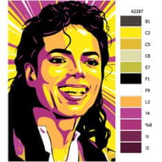 Malujsi Maľovanie podľa čísel - Michael Jackson 01 - 80x120 cm, bez dreveného rámu