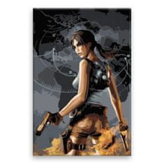 Malujsi Maľovanie podľa čísel - Lara Croft 03 - 80x120 cm, bez dreveného rámu