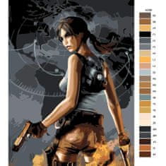 Malujsi Maľovanie podľa čísel - Lara Croft 03 - 80x120 cm, bez dreveného rámu