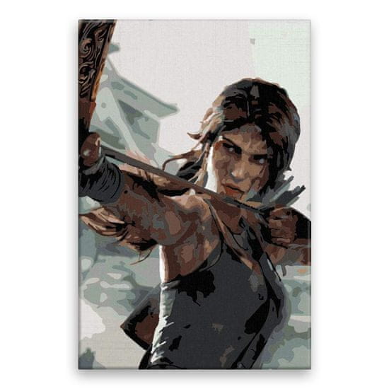 Malujsi Maľovanie podľa čísel - Lara Croft 01 - 40x60 cm, bez dreveného rámu