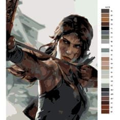 Malujsi Maľovanie podľa čísel - Lara Croft 01 - 80x120 cm, bez dreveného rámu