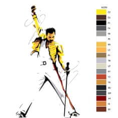 Malujsi Maľovanie podľa čísel - Freddie Mercury 01 - 80x120 cm, plátno vypnuté na rám