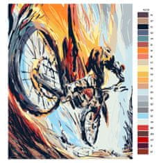 Malujsi Maľovanie podľa čísel - Závodník na bicykli - 80x100 cm, bez dreveného rámu