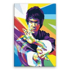 Malujsi Maľovanie podľa čísel - Bruce Lee 01 - 80x120 cm, bez dreveného rámu