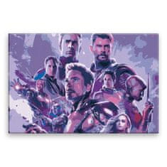 Malujsi Maľovanie podľa čísel - Avengers - film - 120x80 cm, bez dreveného rámu