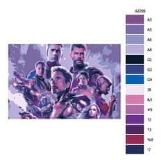 Malujsi Maľovanie podľa čísel - Avengers - film - 120x80 cm, bez dreveného rámu