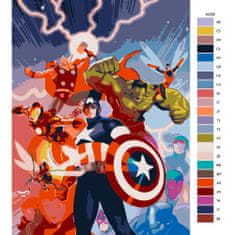 Malujsi Maľovanie podľa čísel - Avangers - animácie - 80x120 cm, bez dreveného rámu