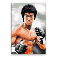 Malujsi Maľovanie podľa čísel - Bruce Lee 02 - 80x120 cm, bez dreveného rámu