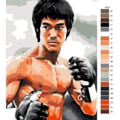 Malujsi Maľovanie podľa čísel - Bruce Lee 02 - 80x120 cm, bez dreveného rámu