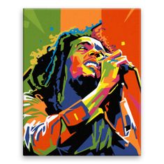 Malujsi Maľovanie podľa čísel - Bob Marley 02 - 80x100 cm, plátno vypnuté na rám