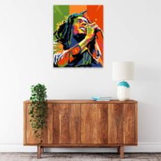 Malujsi Maľovanie podľa čísel - Bob Marley 02 - 80x100 cm, plátno vypnuté na rám