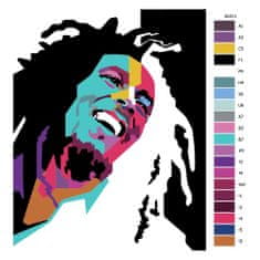 Malujsi Maľovanie podľa čísel - Bob Marley 02 - 80x100 cm, plátno vypnuté na rám