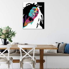 Malujsi Maľovanie podľa čísel - Bob Marley 02 - 80x100 cm, plátno vypnuté na rám