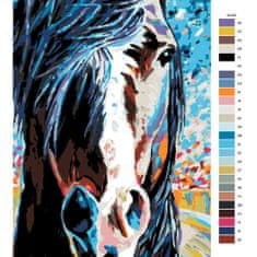 Malujsi Maľovanie podľa čísel - Kôň s vyčesanou ofinou - 80x120 cm, plátno vypnuté na rám