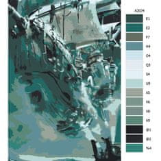 Malujsi Maľovanie podľa čísel - Lietajúca pirátska loď - 40x60 cm, bez dreveného rámu