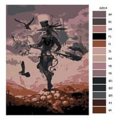 Malujsi Maľovanie podľa čísel - Crow Man - budúcnosť - 30x40 cm, bez dreveného rámu