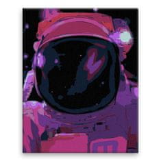 Malujsi Maľovanie podľa čísel - Astronaut vo vesmíre - 80x100 cm, bez dreveného rámu