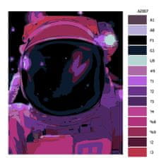 Malujsi Maľovanie podľa čísel - Astronaut vo vesmíre - 80x100 cm, bez dreveného rámu