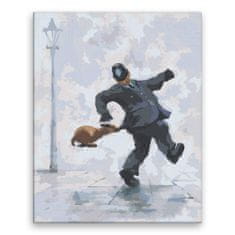 Malujsi Maľovanie podľa čísel - Žandár so psom - 80x100 cm, plátno vypnuté na rám