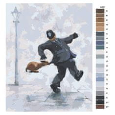 Malujsi Maľovanie podľa čísel - Žandár so psom - 80x100 cm, plátno vypnuté na rám