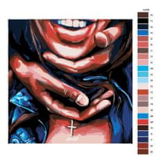 Malujsi Maľovanie podľa čísel - Úsmev na dlani - 80x80 cm, plátno vypnuté na rám