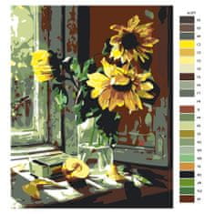 Malujsi Maľovanie podľa čísel - Zvädnuté slnečnice - 40x50 cm, plátno vypnuté na rám